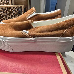 Vans Classic Slip-On Stackform VN000CN1GWT Men's Size 10 Brown / Chipmunk NEW